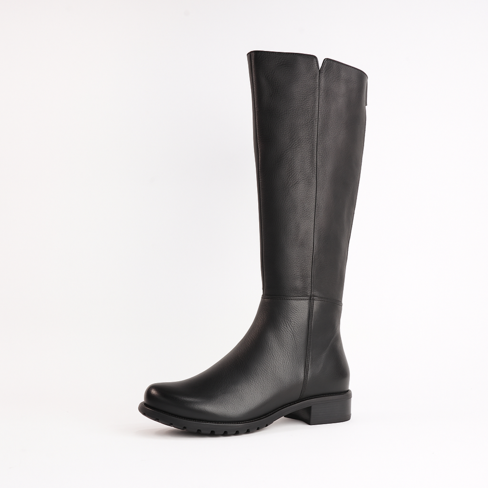 Chiara 01 Black Leather Knee High Boots