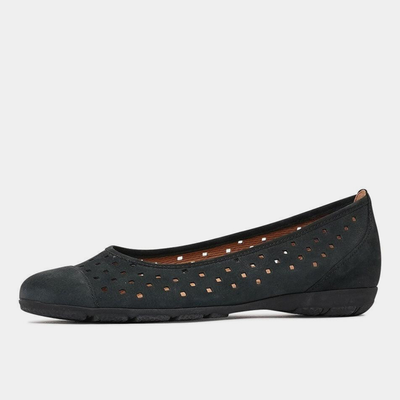 Skylar Nightblue Nubuck Suede Ballet Flats