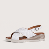 Exile White Leather Sandals