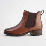 Kate 12 Cognac Leather Ankle Boots