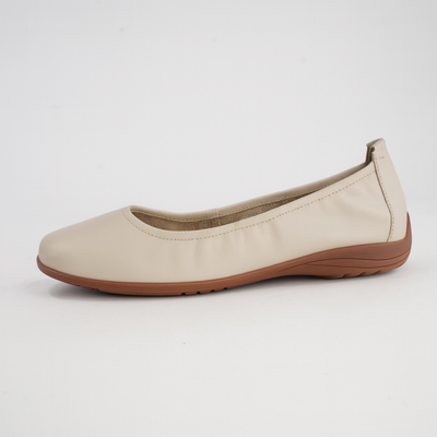 Fenja 01 Sand Leather Ballet Flats