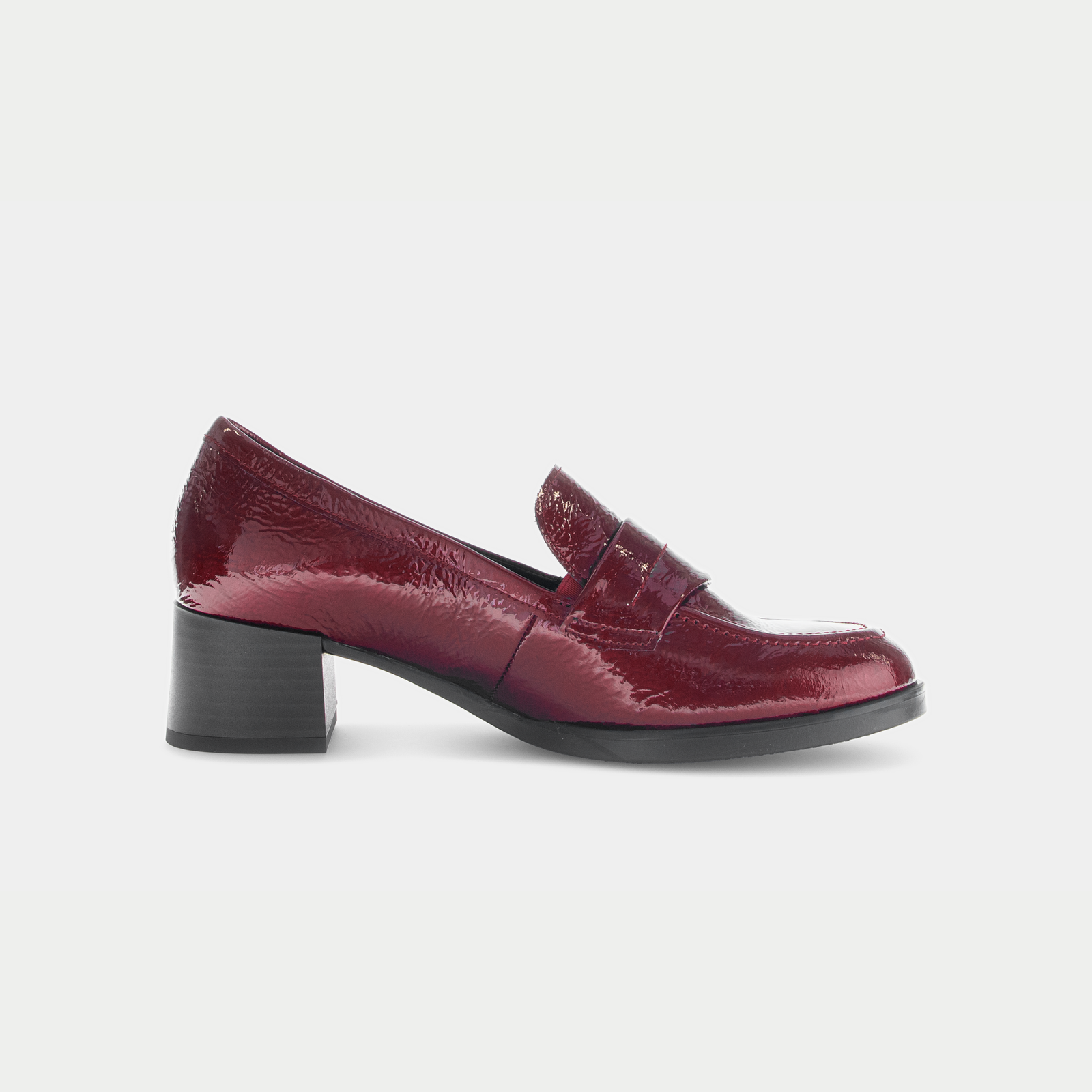 Kavari Bordo Leather Heeled Loafers