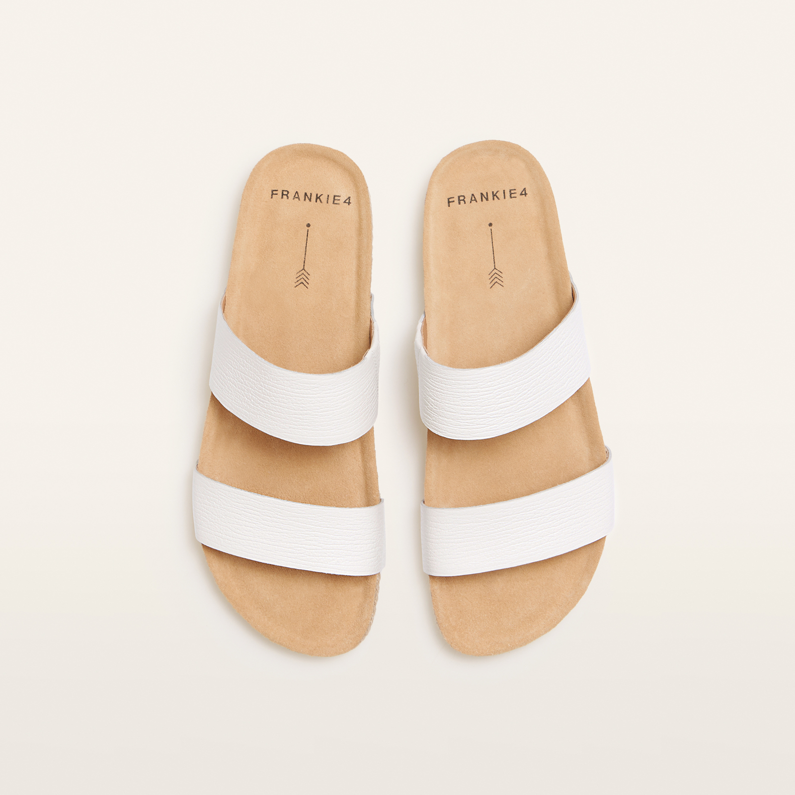 Maria III White Grain Leather Sandals
