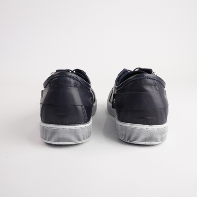 Eg18 Navy Leather Sneakers