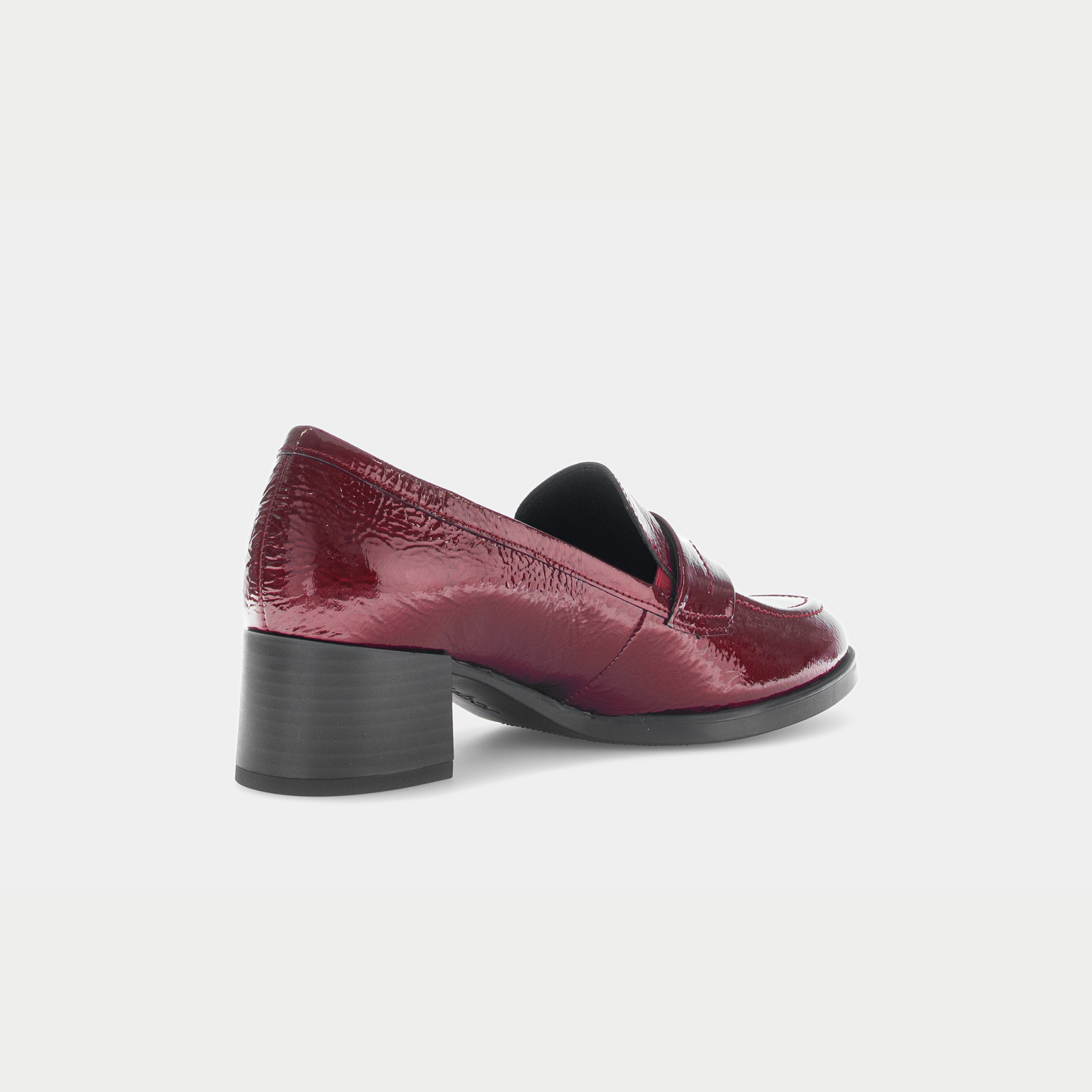 Kavari Bordo Leather Heeled Loafers