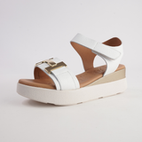Saul Blanco Leather Sandals