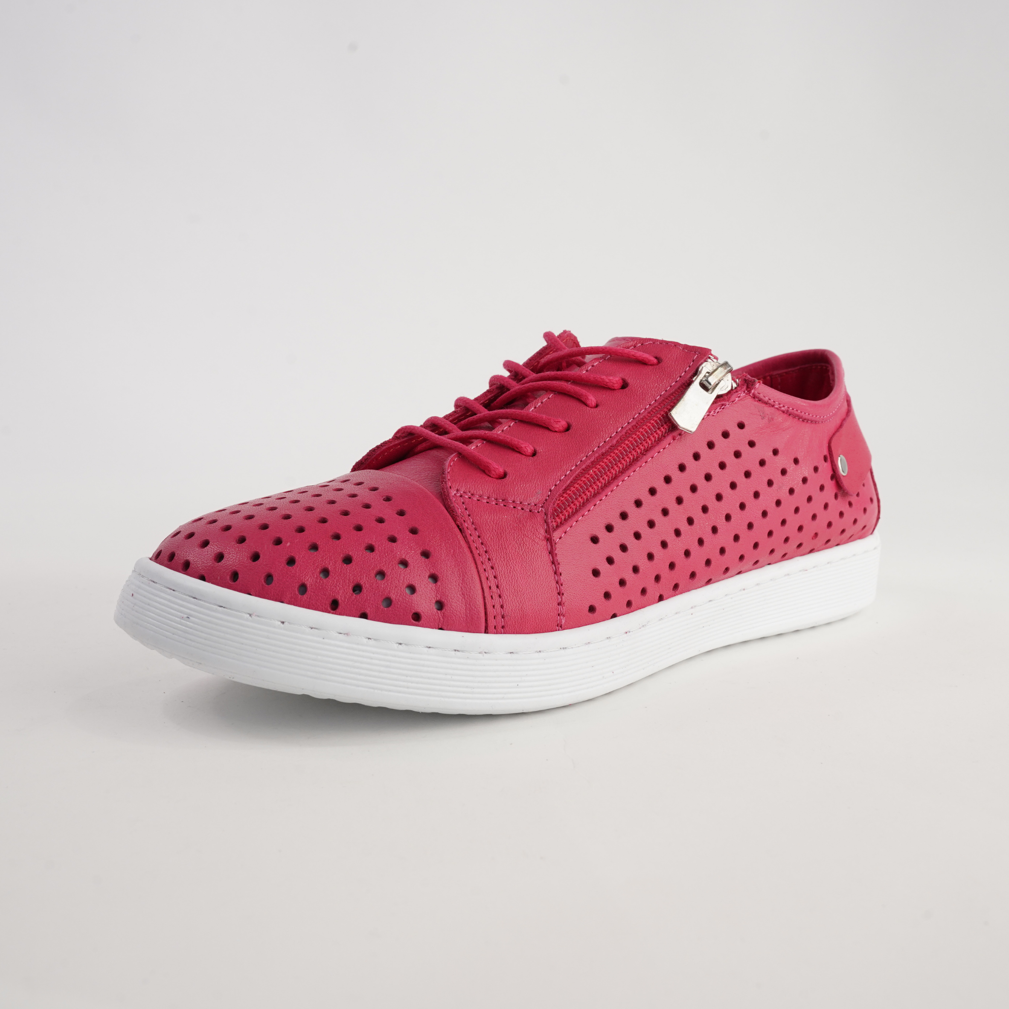 Eg17 Berry Leather Sneakers