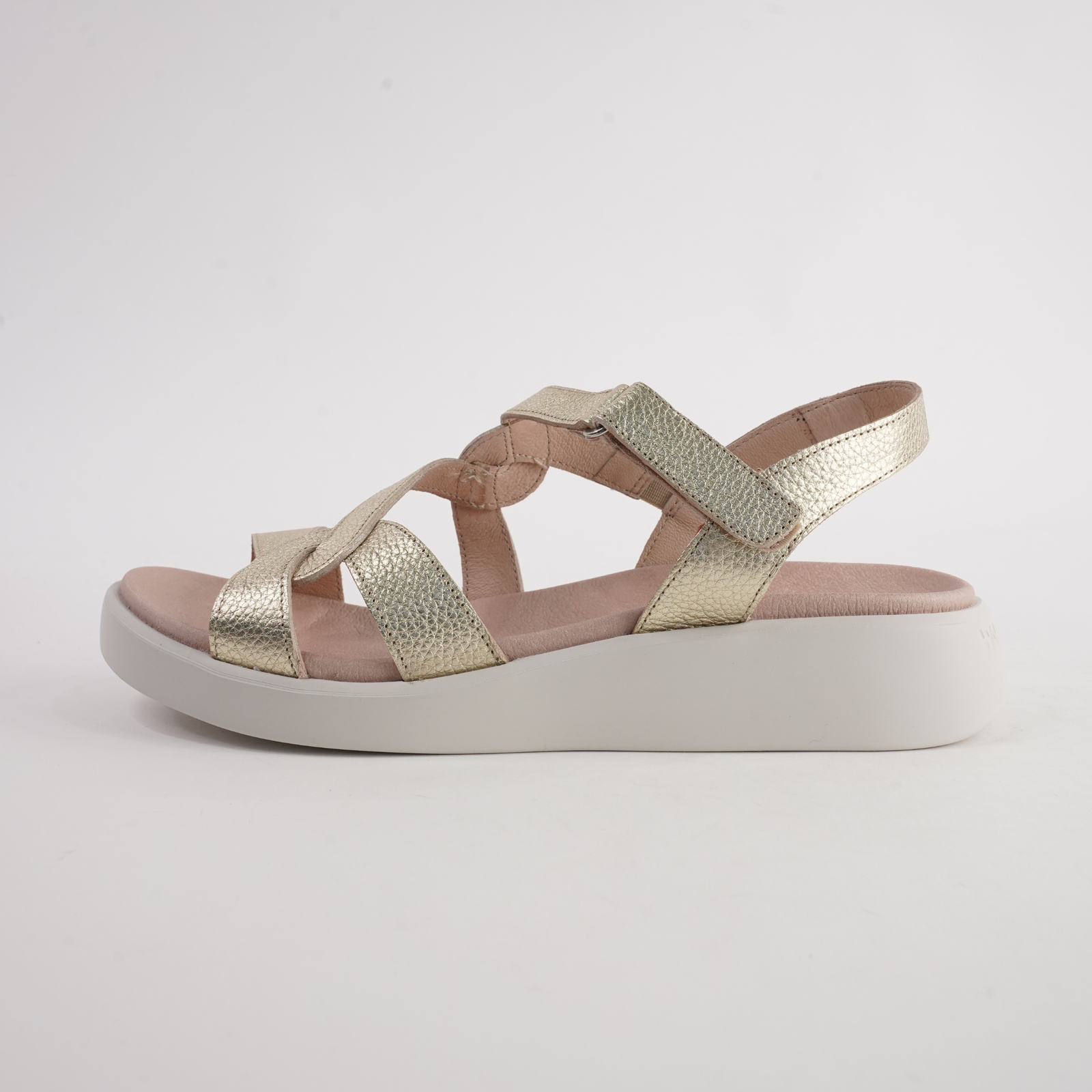Chantal Platino/ Off White Sole Leather Sandals