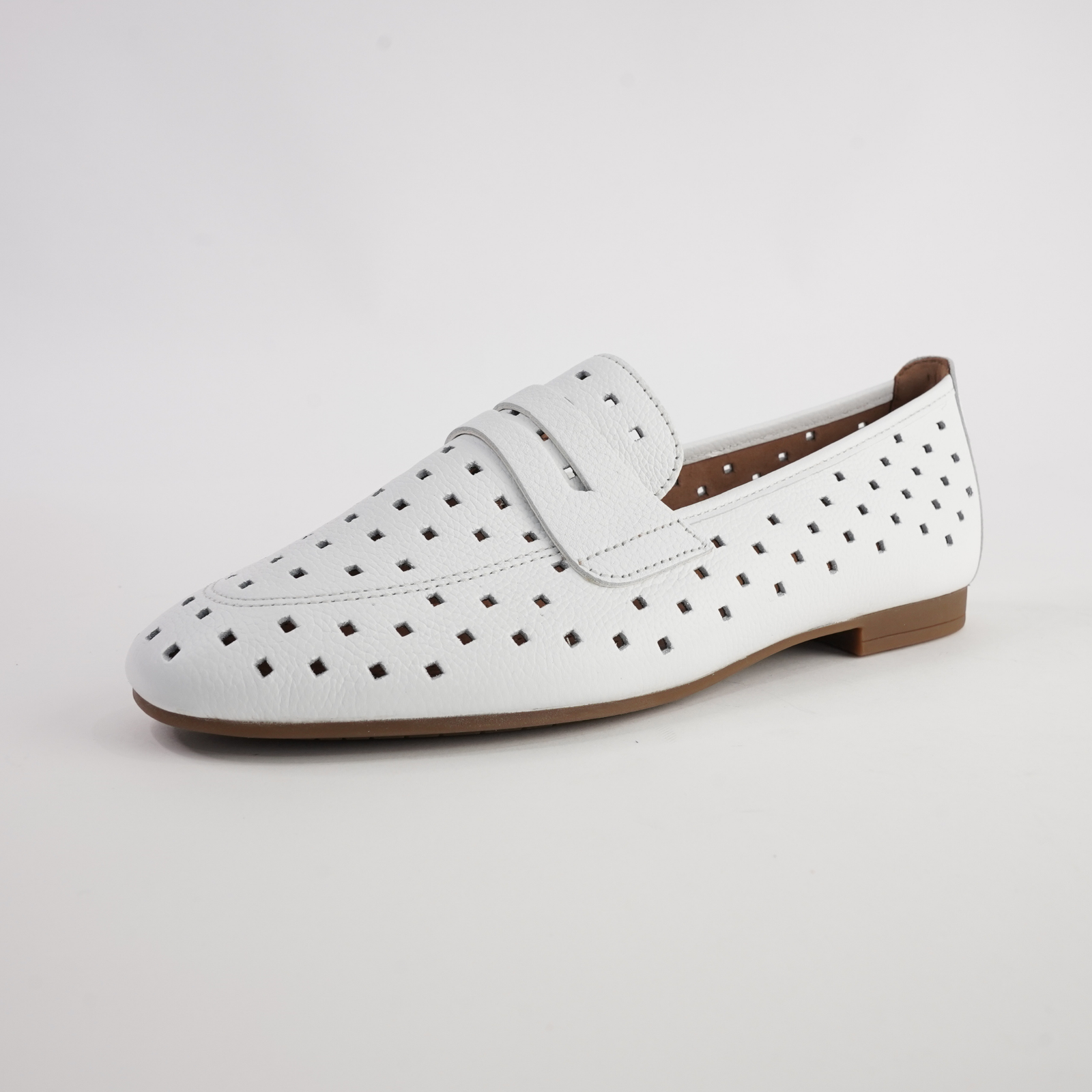 Dorothy White Leather Loafers