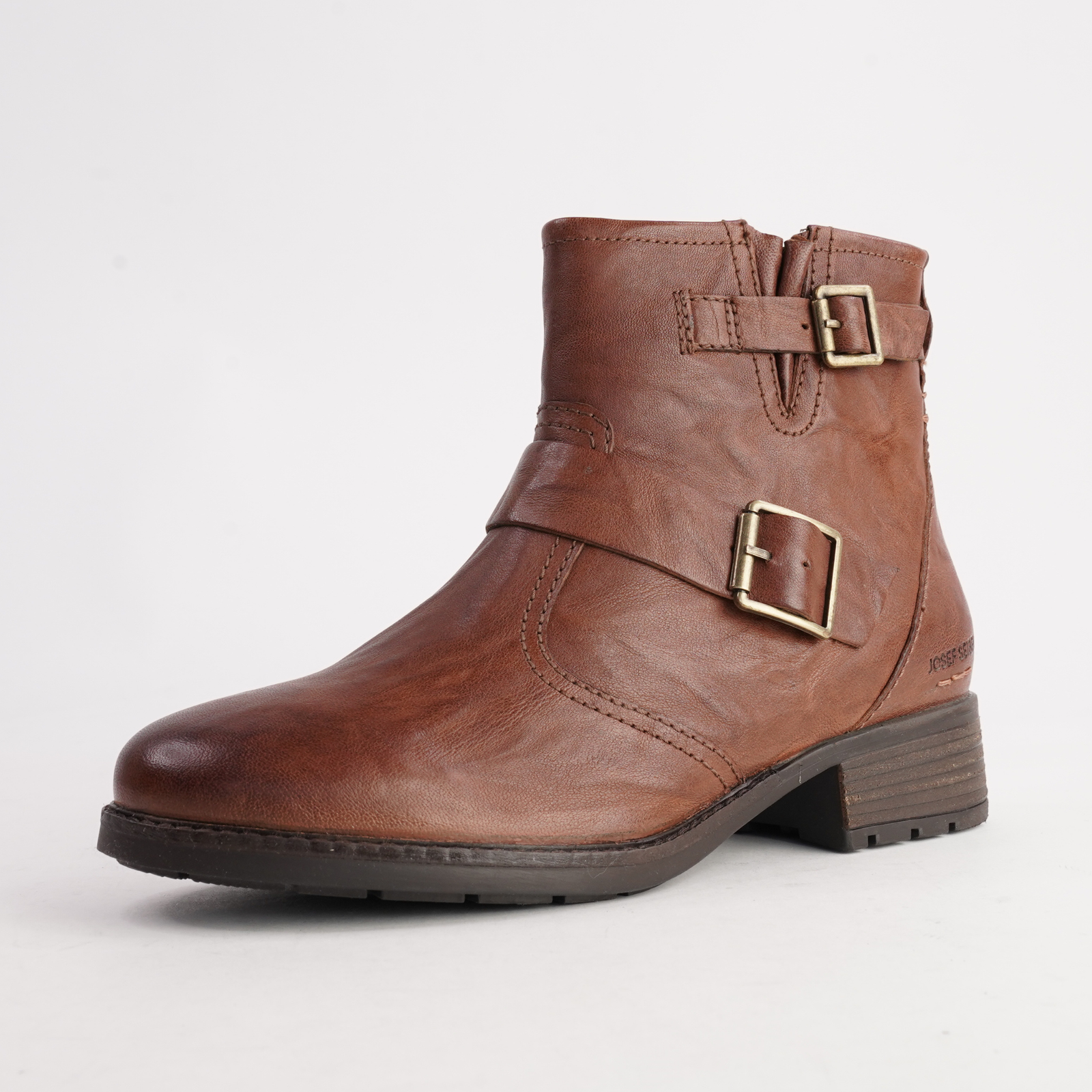 Kate 21 Cognac Leather Ankle Boots