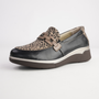 Maderia Oscelot Leather Loafers