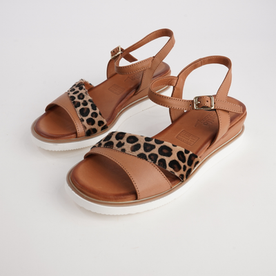 Eclipse Tan Leather Sandals