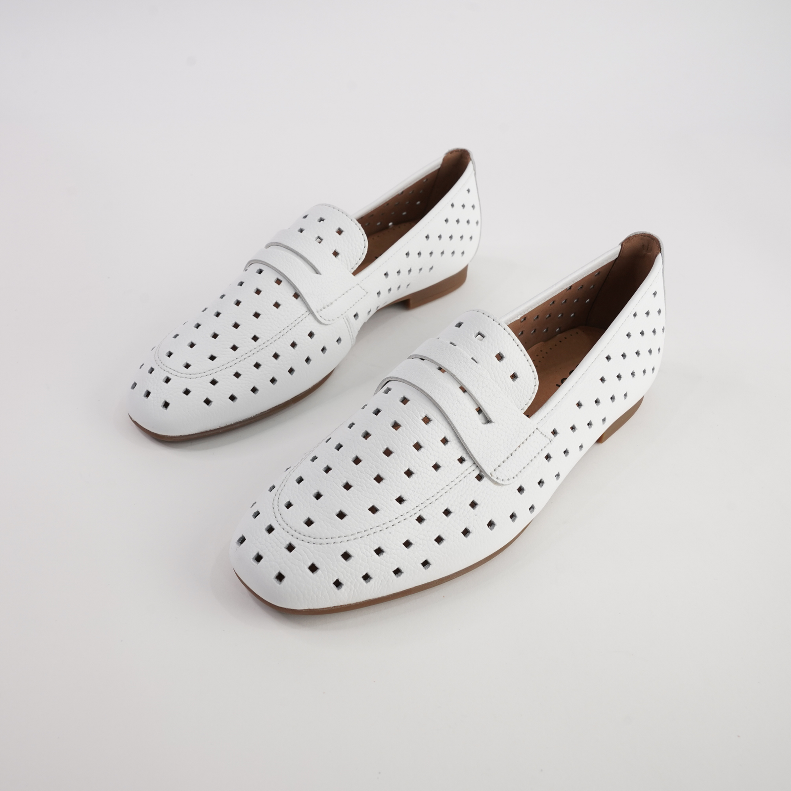 Dorothy White Leather Loafers