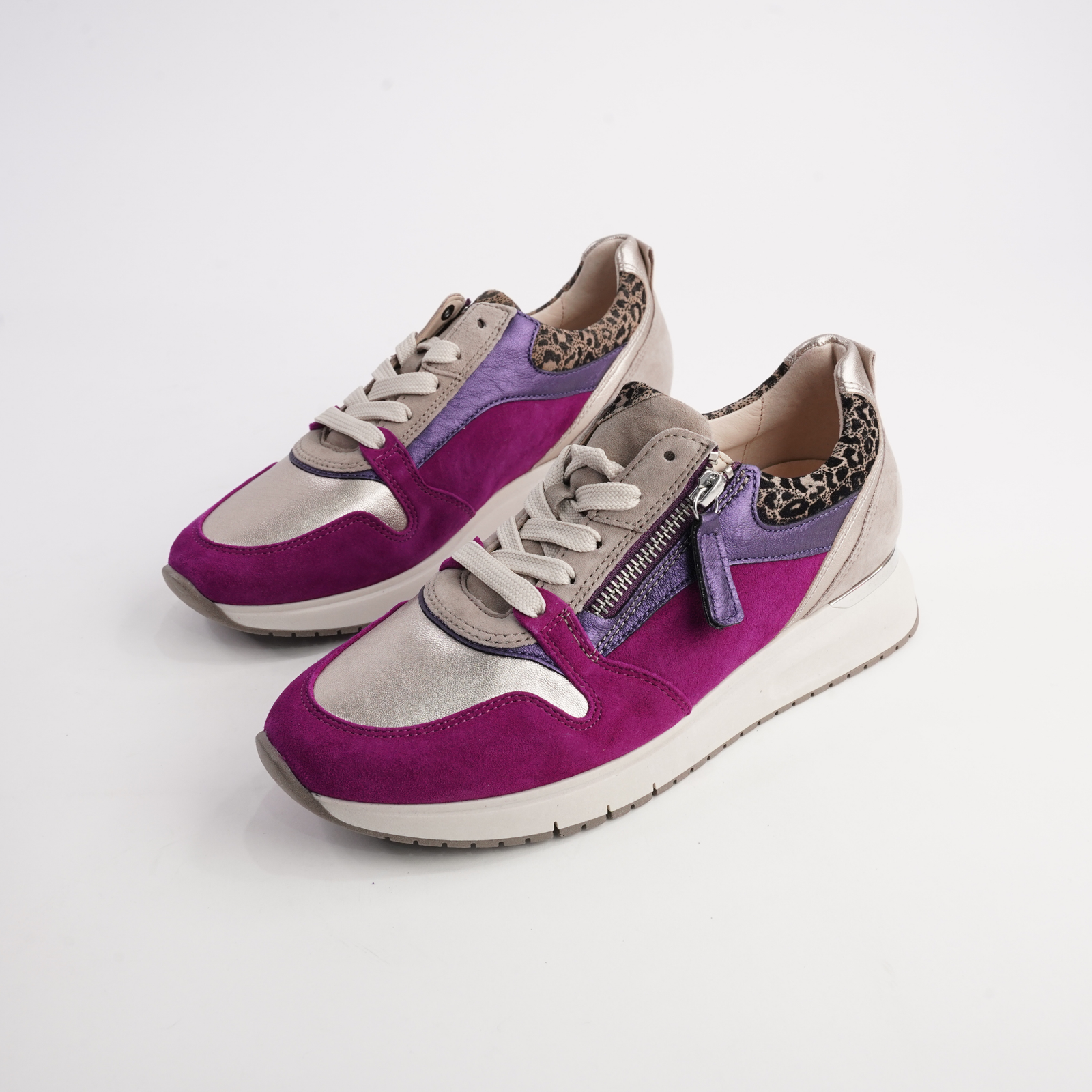 Glinda Purple Multi Leather Sneakers
