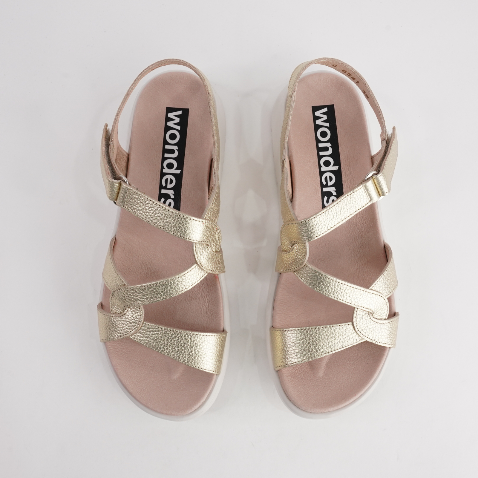 Chantal Platino/ Off White Sole Leather Sandals