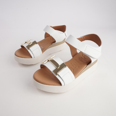 Saul Blanco Leather Sandals