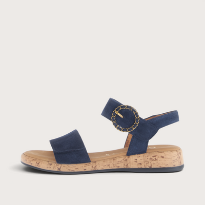 Baskon Navy Suede Sandals