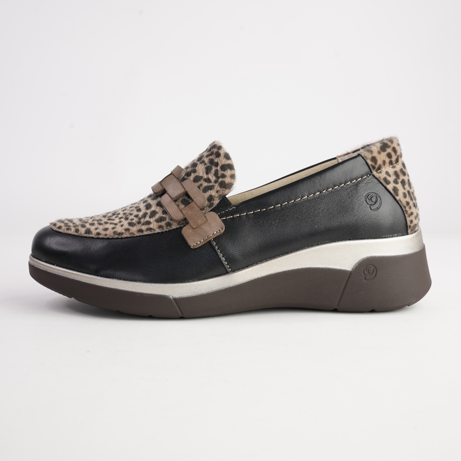 Maderia Oscelot Leather Loafers
