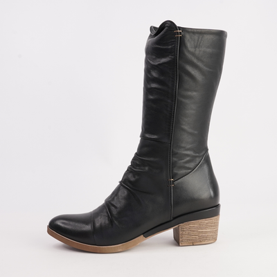 Bristol Black Leather Calf Boots