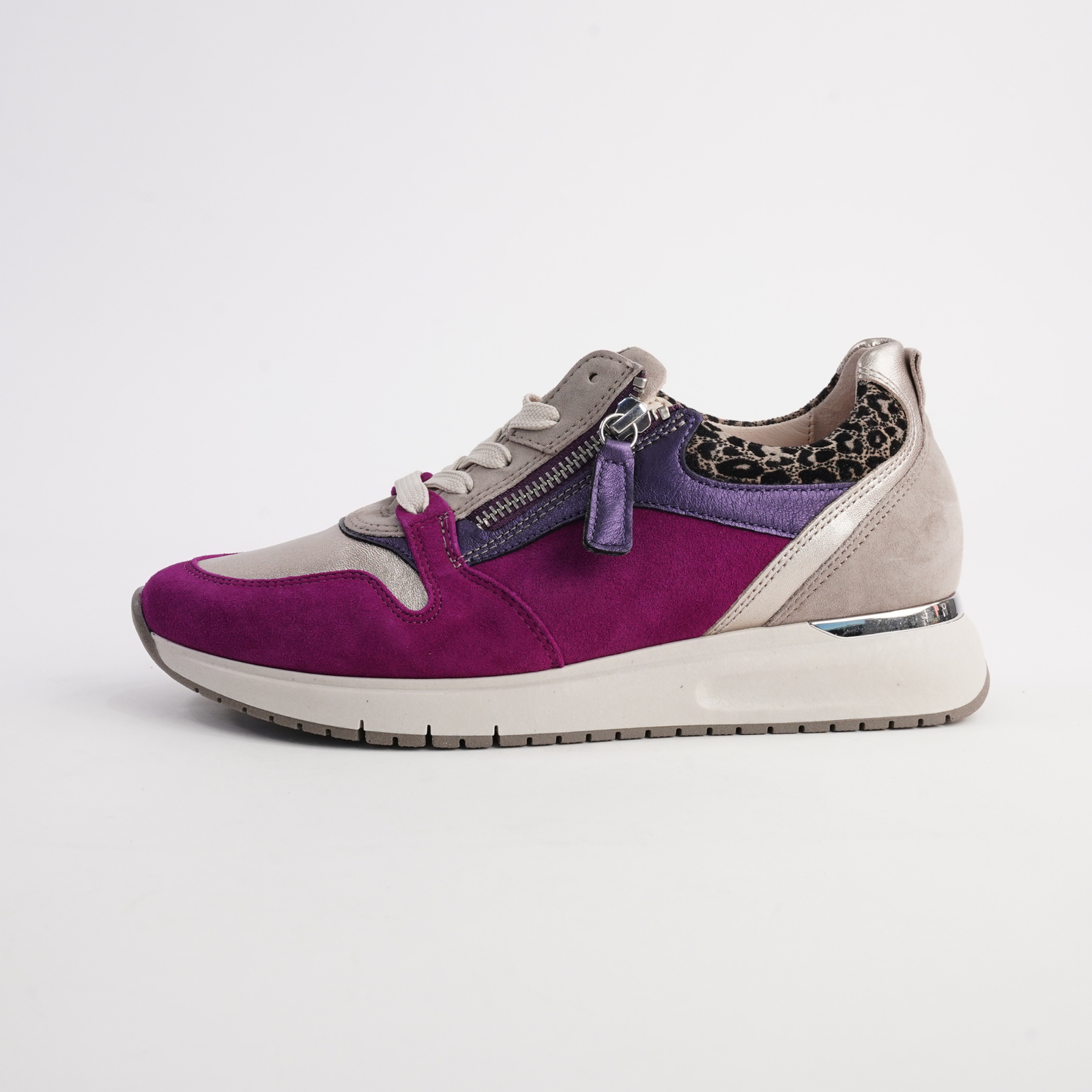 Glinda Purple Multi Leather Sneakers