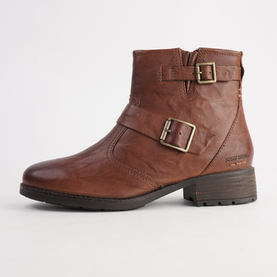 Kate 21 Cognac Leather Ankle Boots