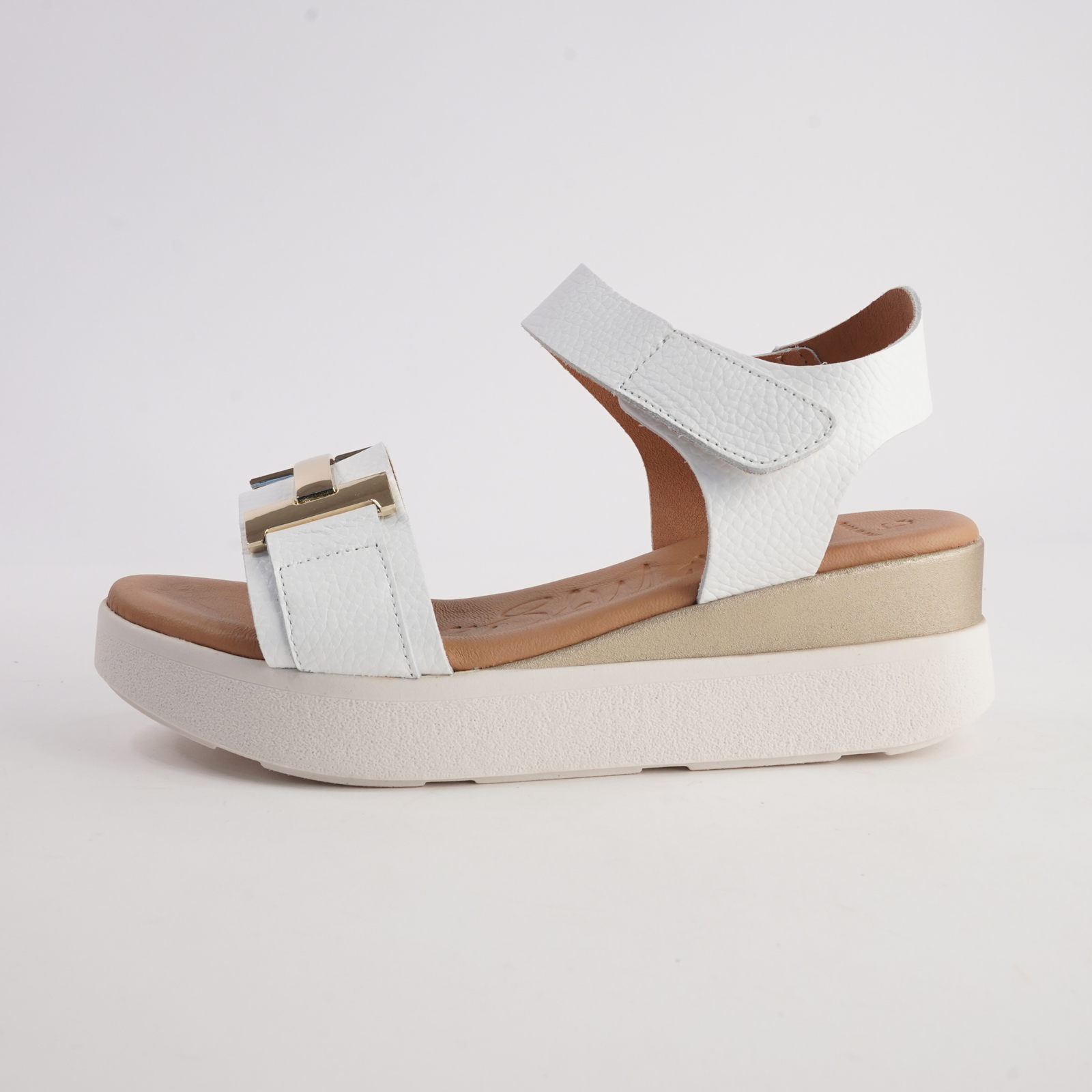 Saul Blanco Leather Sandals