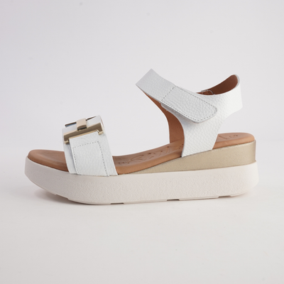 Saul Blanco Leather Sandals