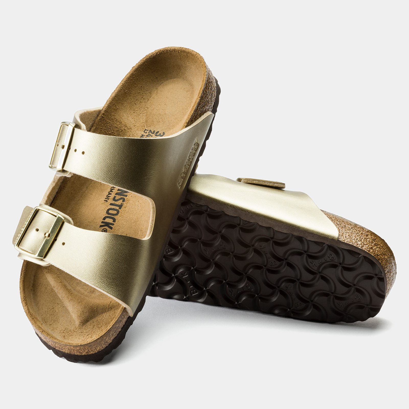 Arizona Birko-Flor Gold Sandals