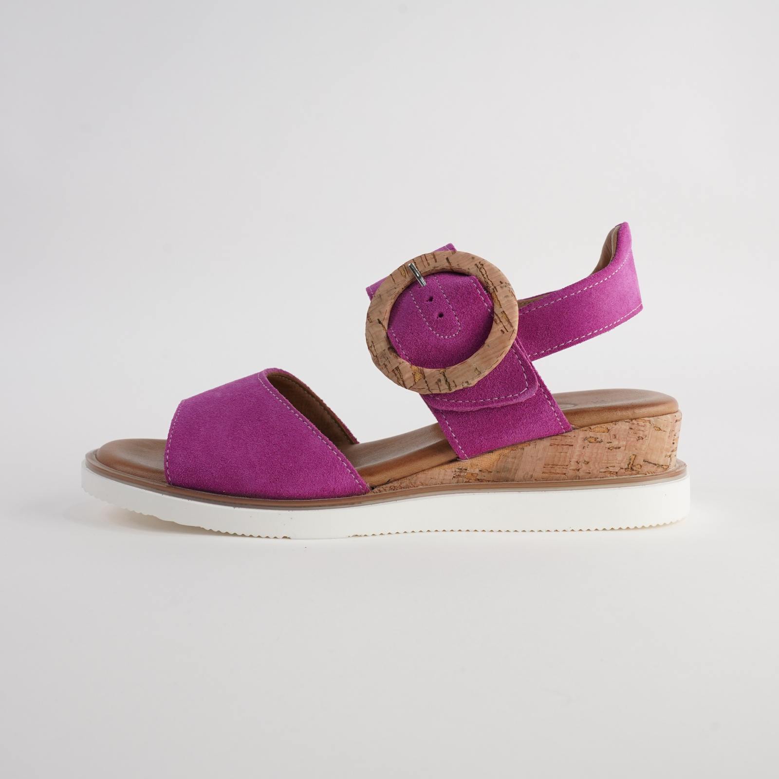 Aspen Fuchsia Leather Sandals