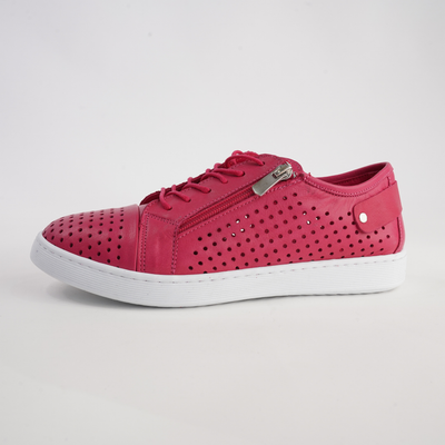 Eg17 Berry Leather Sneakers