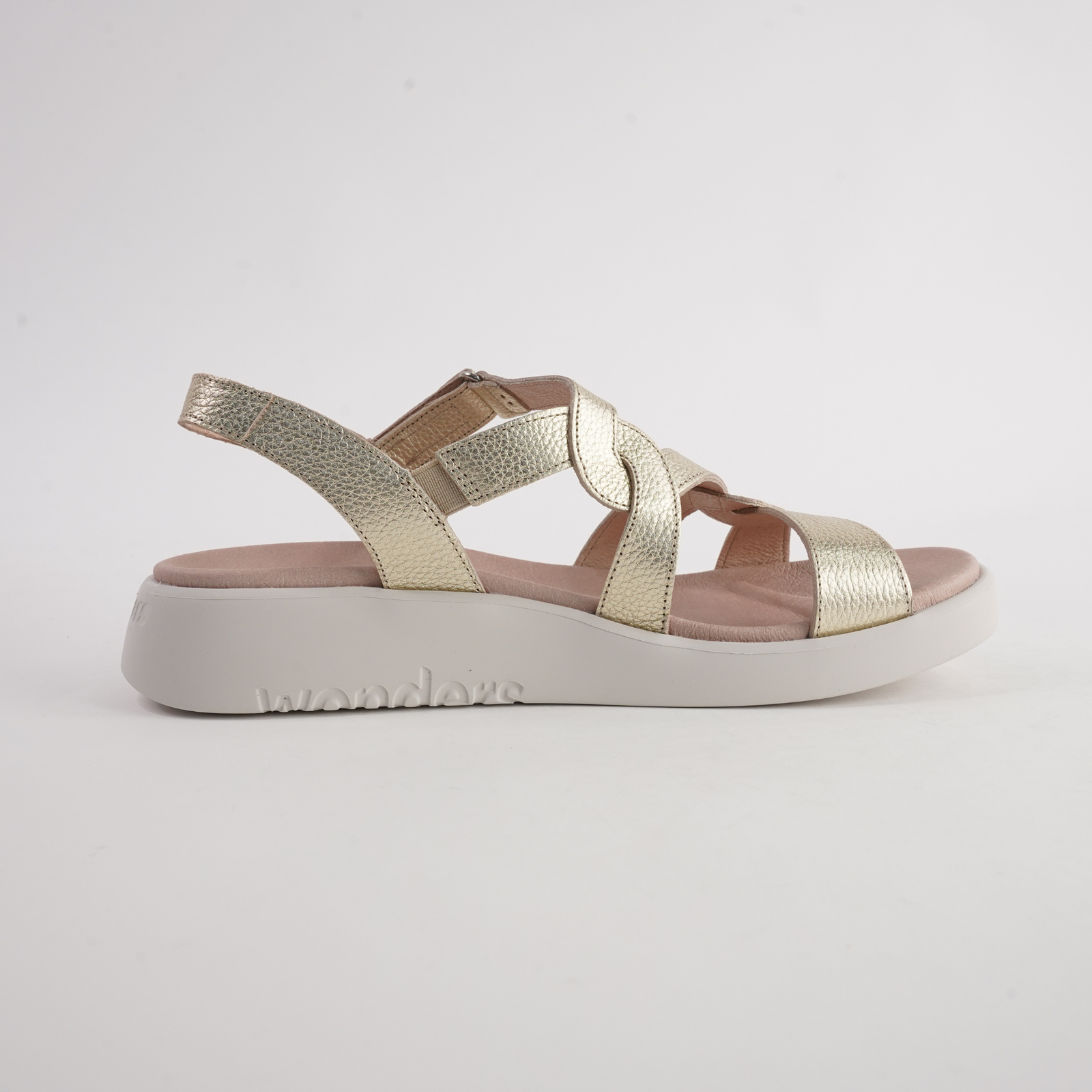 Chantal Platino/ Off White Sole Leather Sandals