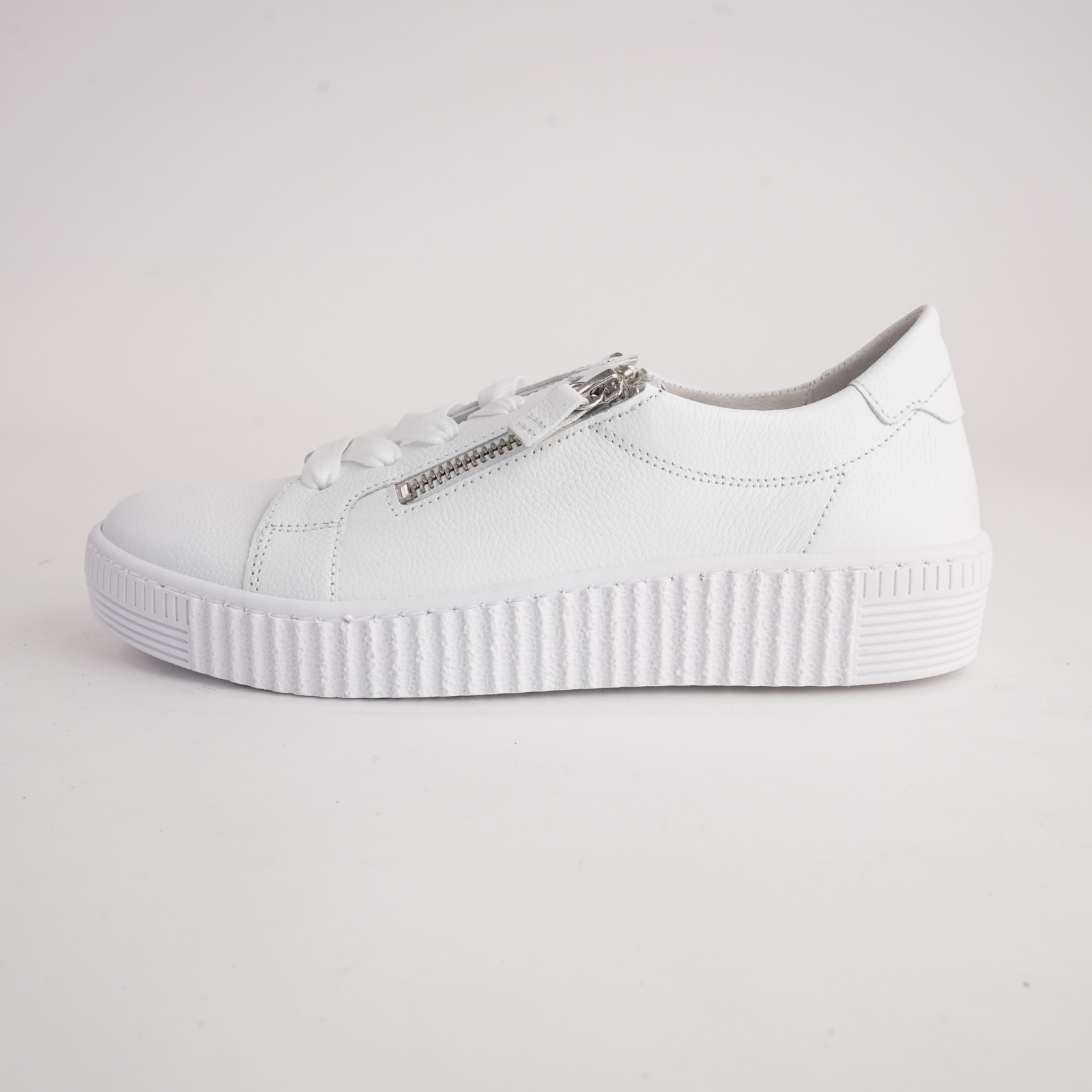 Amelia White Leather Sneakers