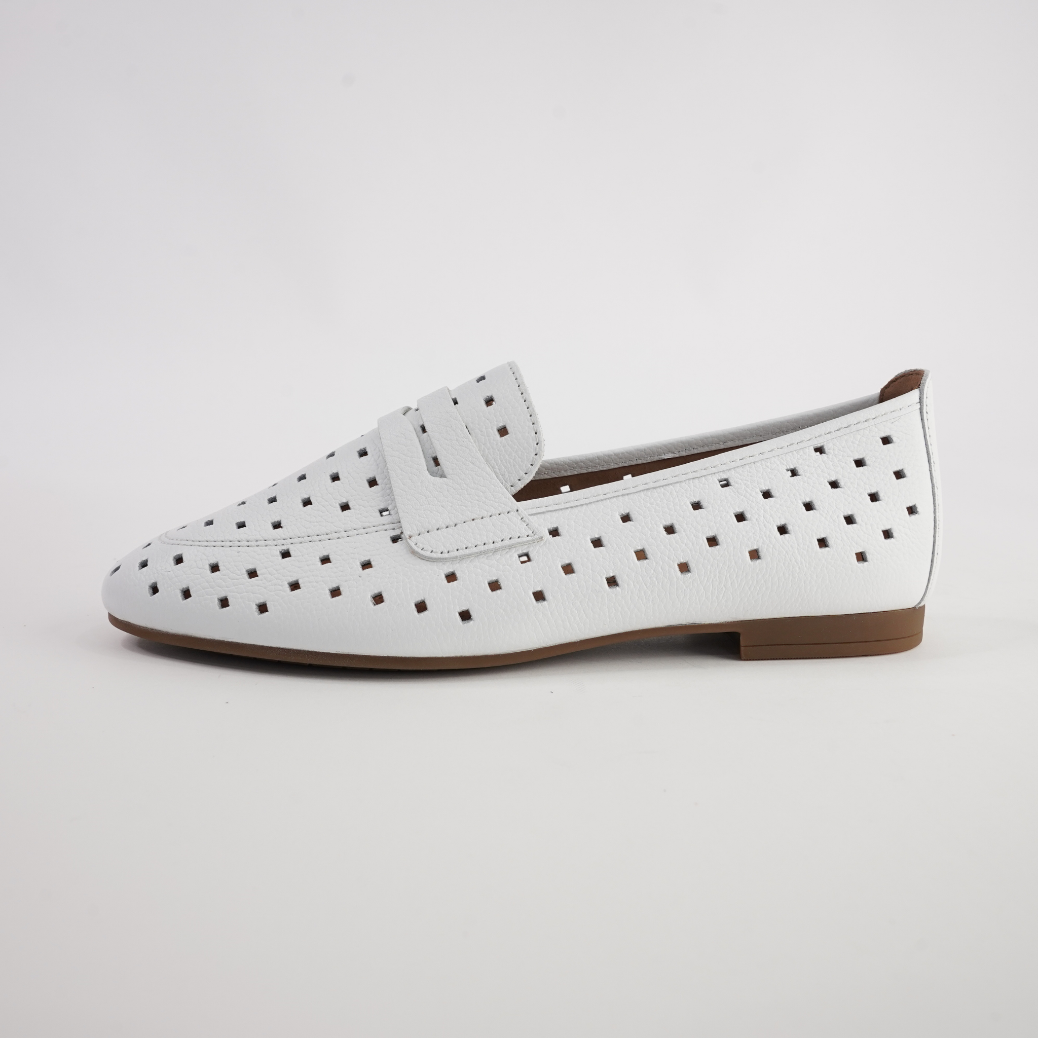 Dorothy White Leather Loafers