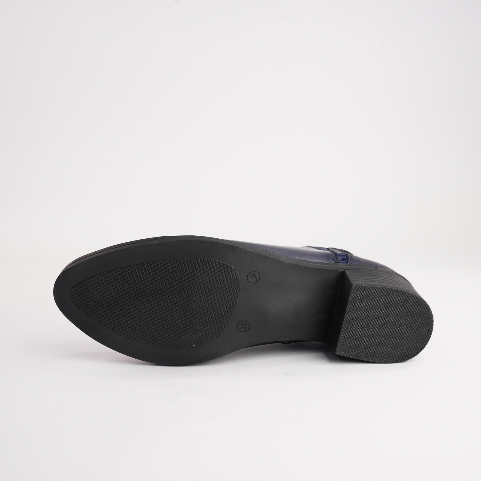 Eg213 Navy Leather Ankle Boots