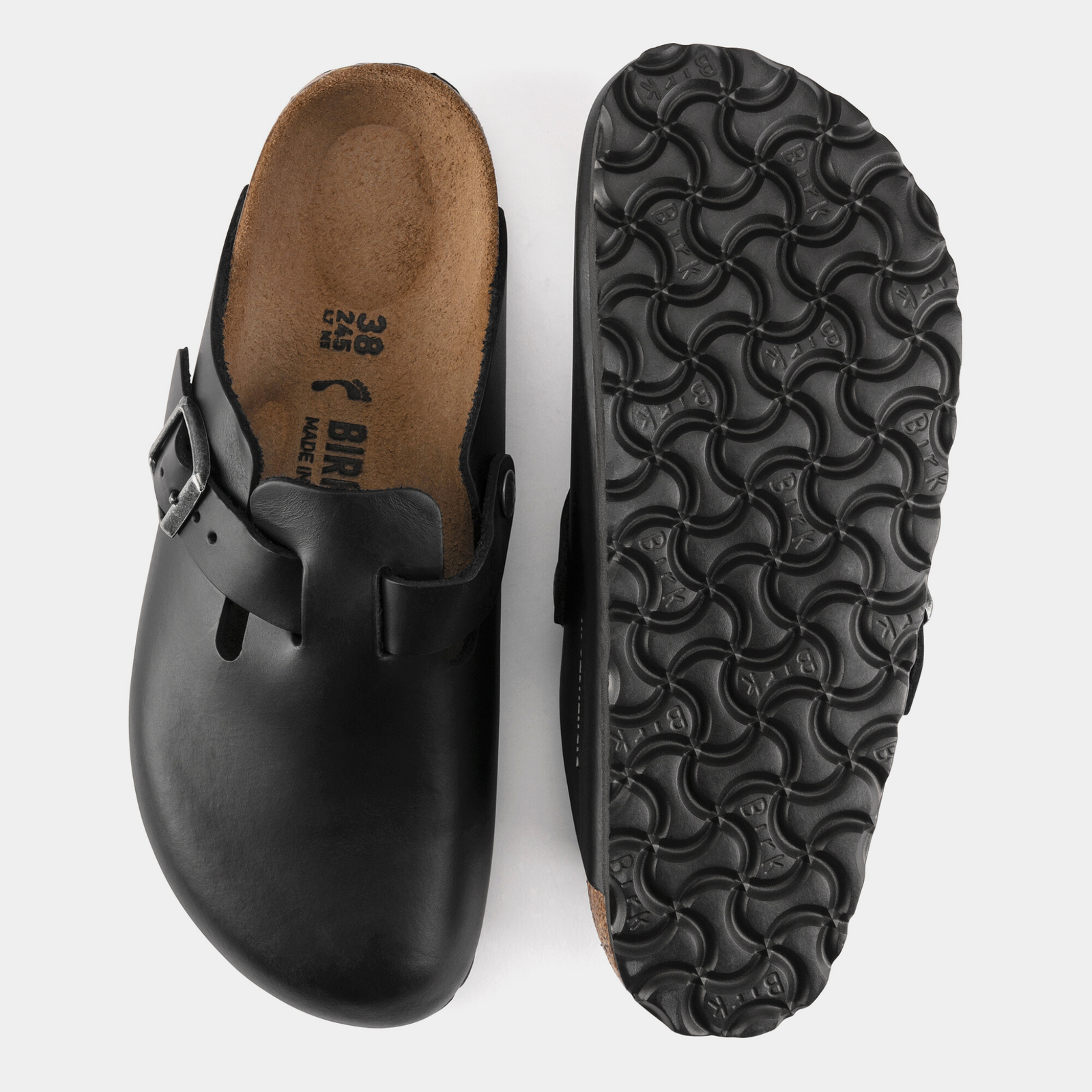 Boston Oiled Leather Black Flats