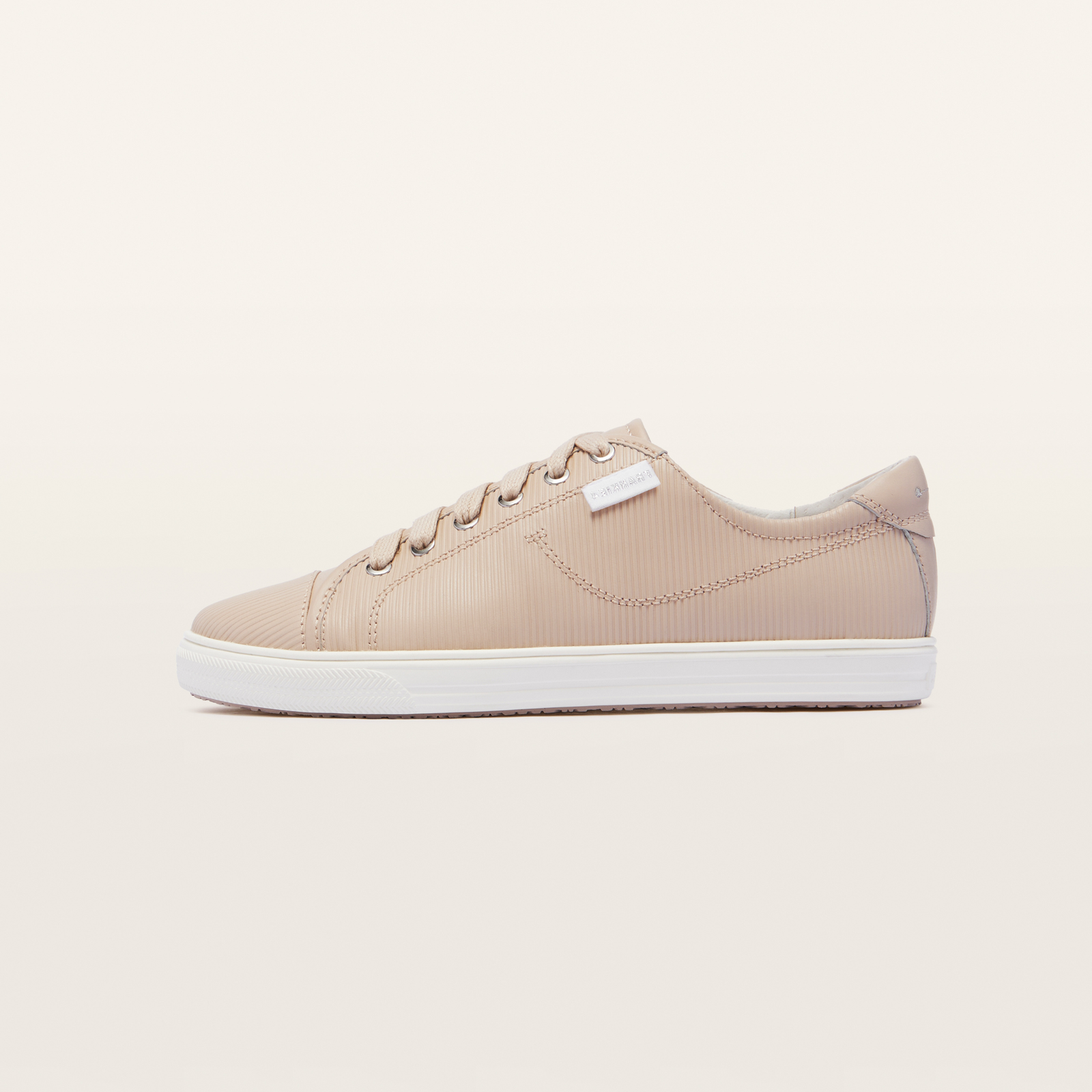 Nat III Light Blush Emboss Leather Sneakers