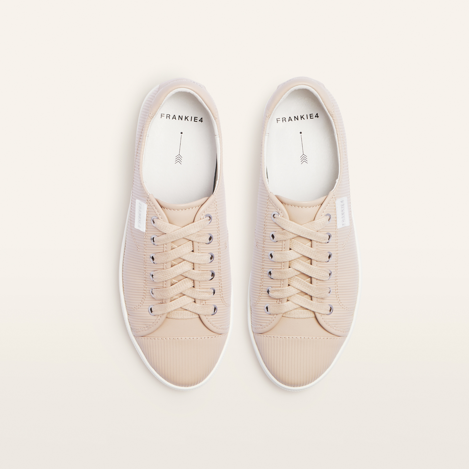 Nat III Light Blush Emboss Leather Sneakers