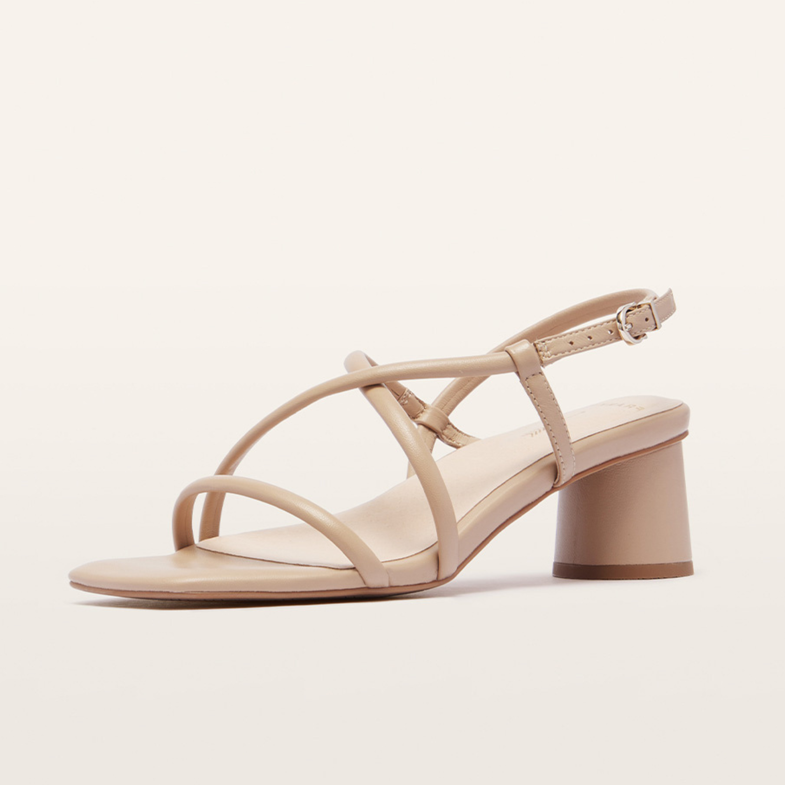 Lottie Sand Leather Heels