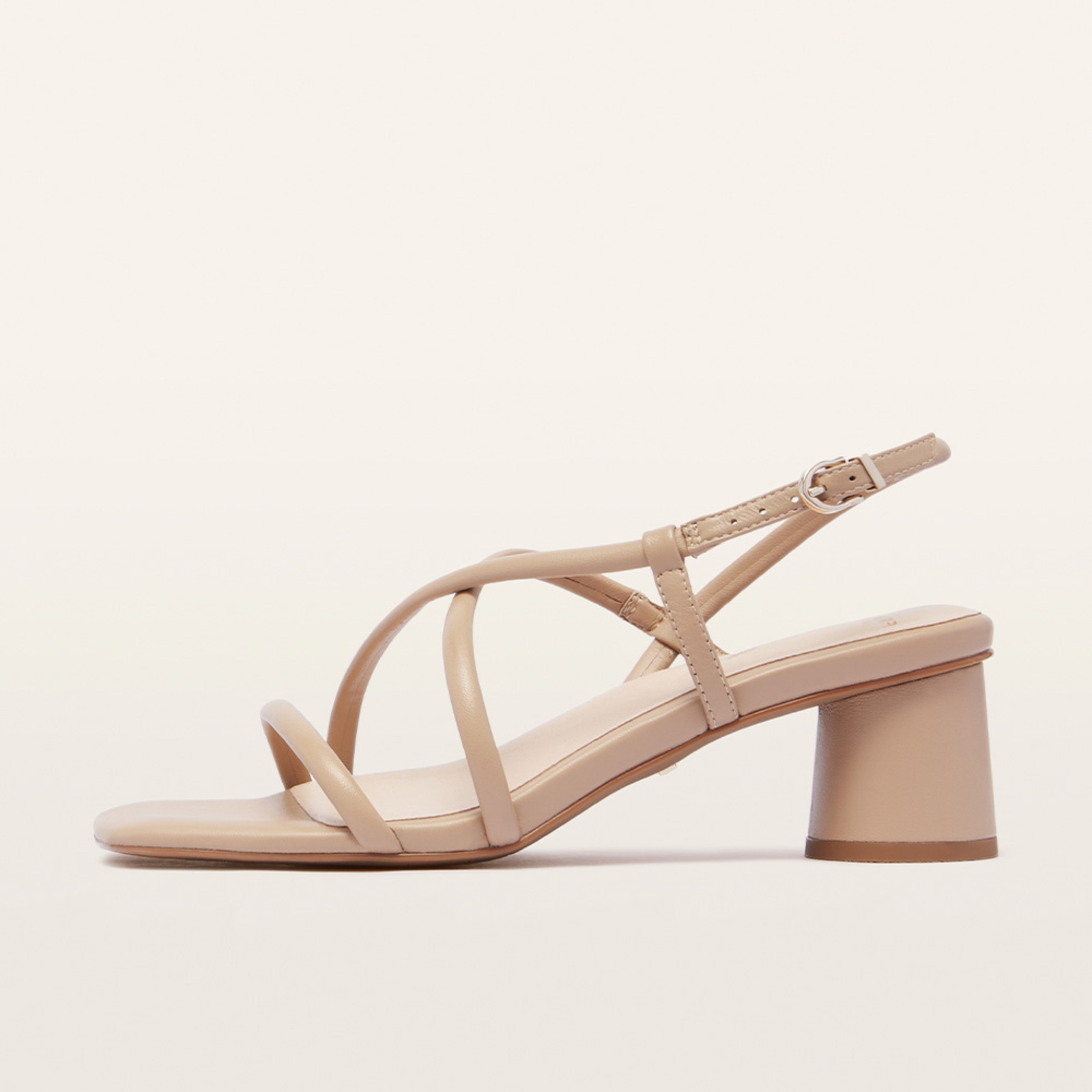 Lottie Sand Leather Heels