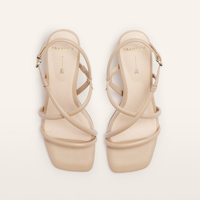 Lottie Sand Leather Heels