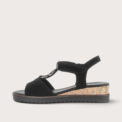 Milly Black Suede Sandals
