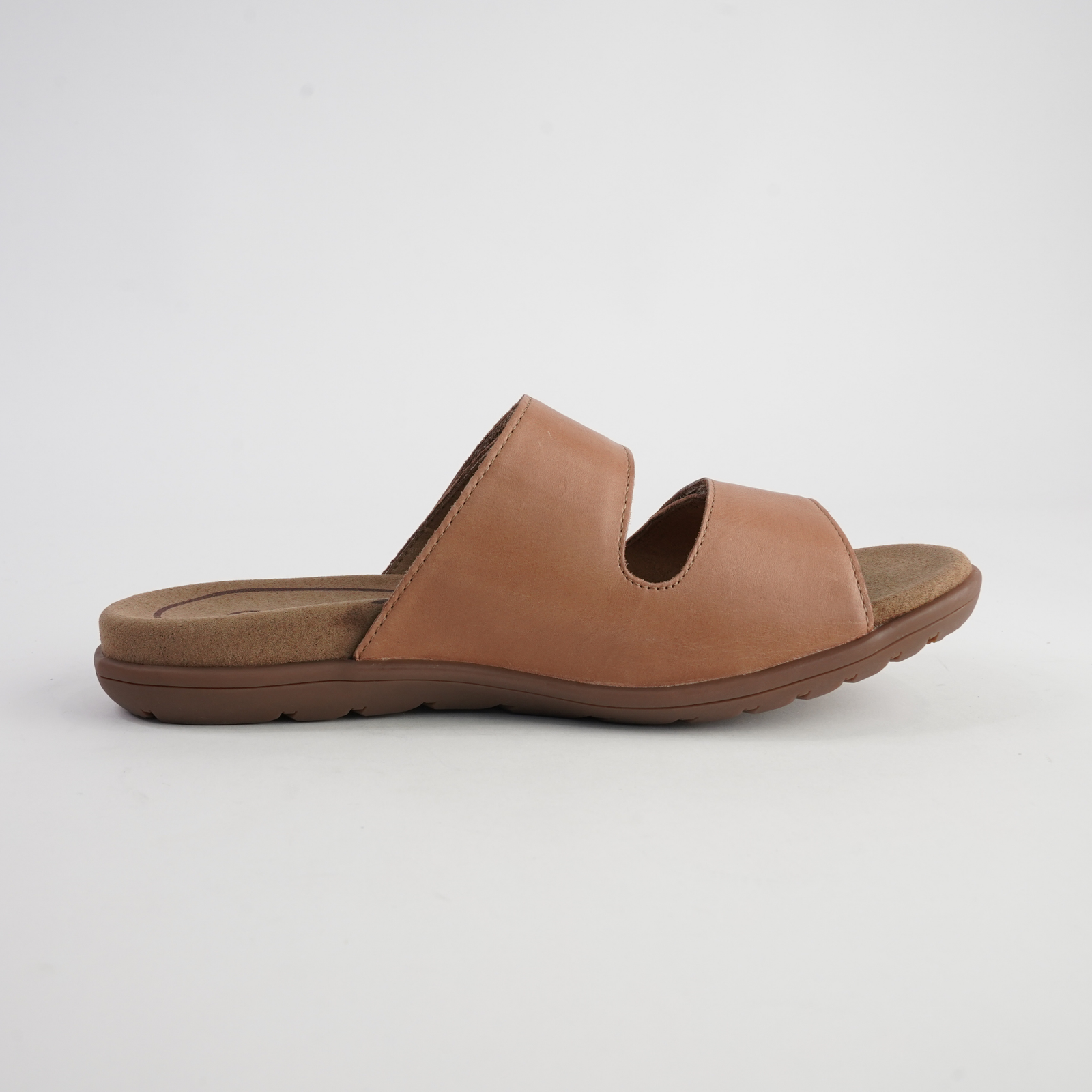 Tribe Tan Leather Slides
