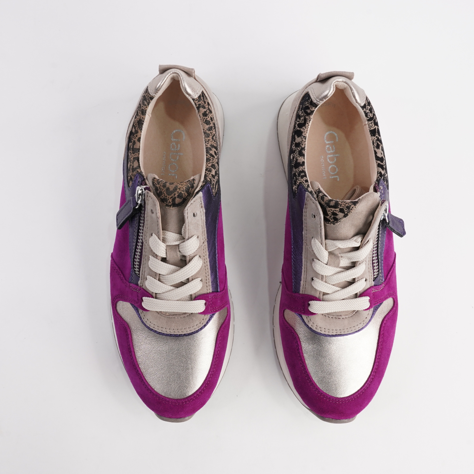 Glinda Purple Multi Leather Sneakers