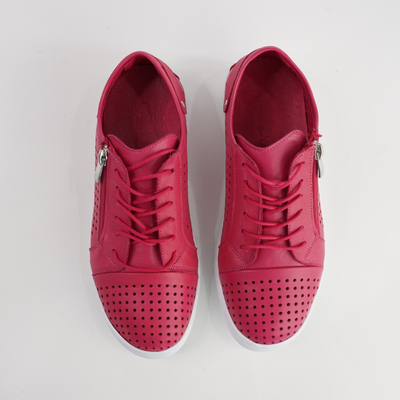 Eg17 Berry Leather Sneakers