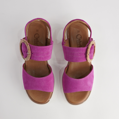 Aspen Fuchsia Leather Sandals