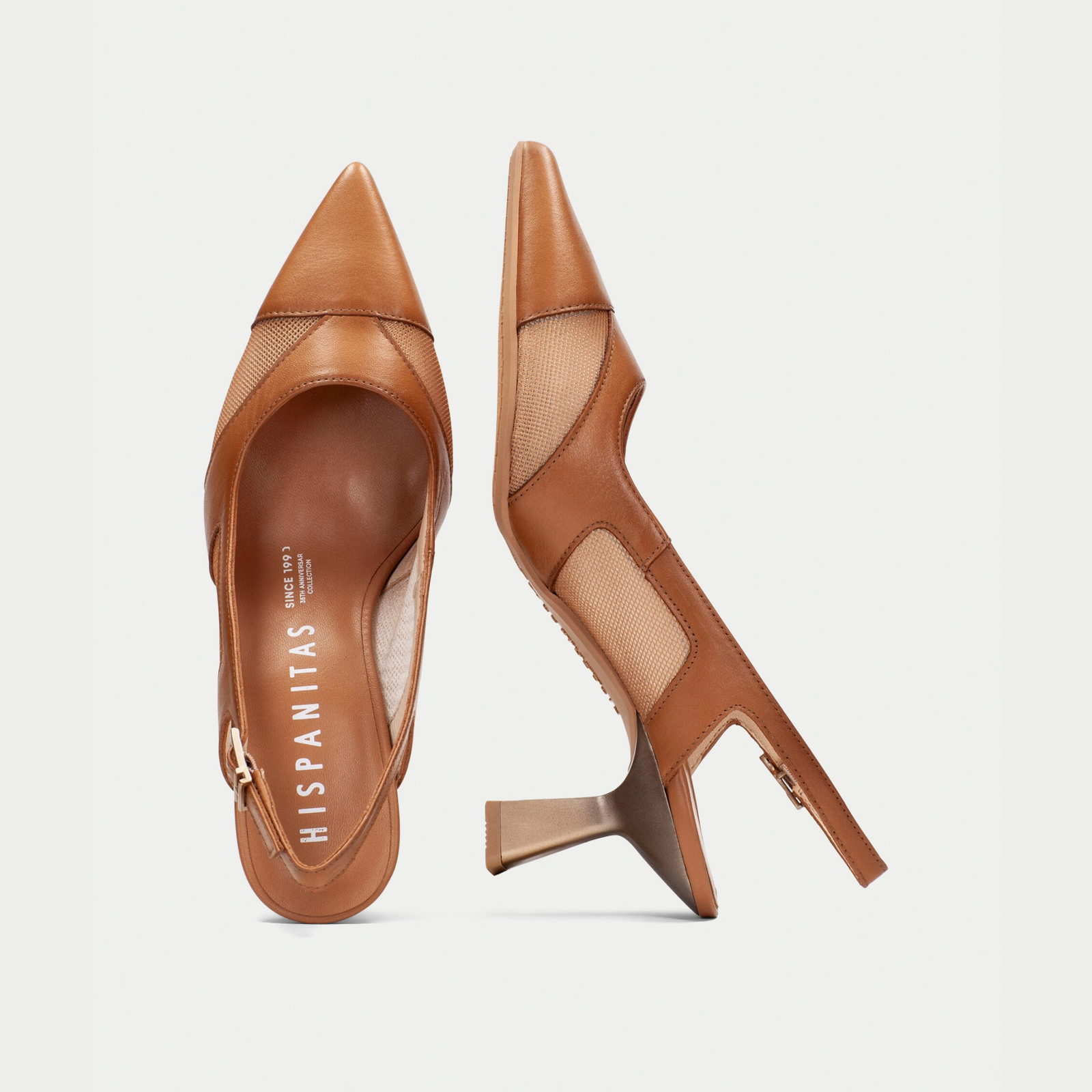 Hv254003 Tan Leather Heels