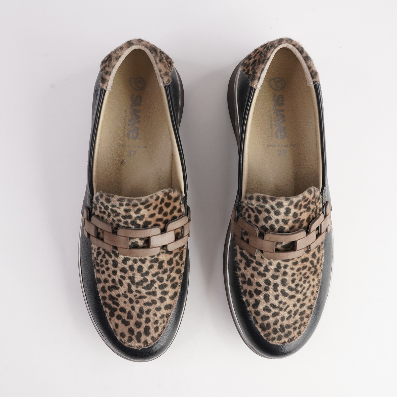 Maderia Oscelot Leather Loafers