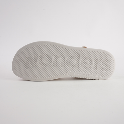 Chantal Platino/ Off White Sole Leather Sandals