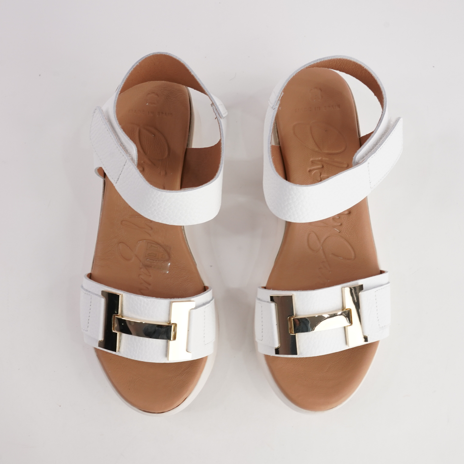 Saul Blanco Leather Sandals