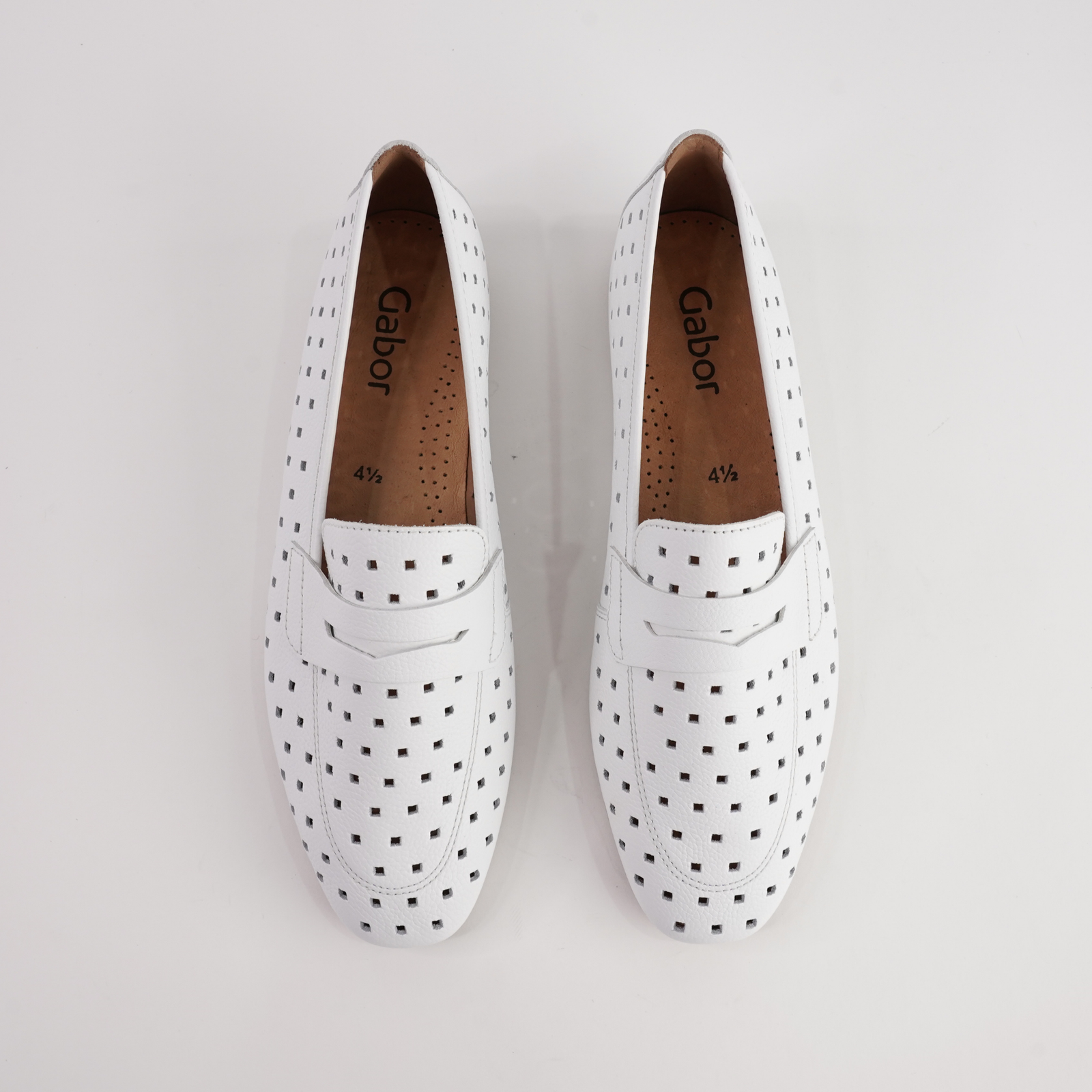 Dorothy White Leather Loafers
